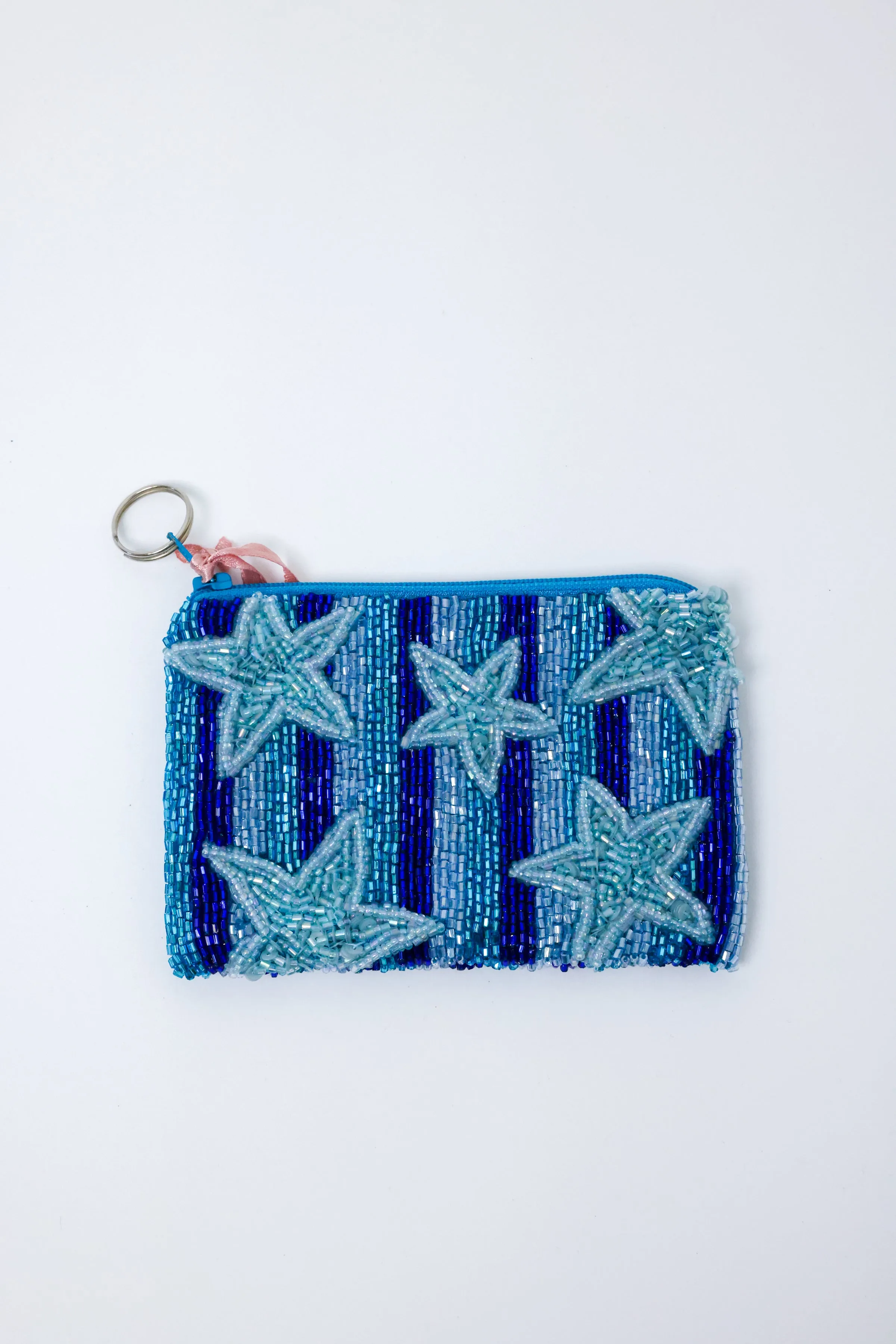 Stars Beaded Coin Purse