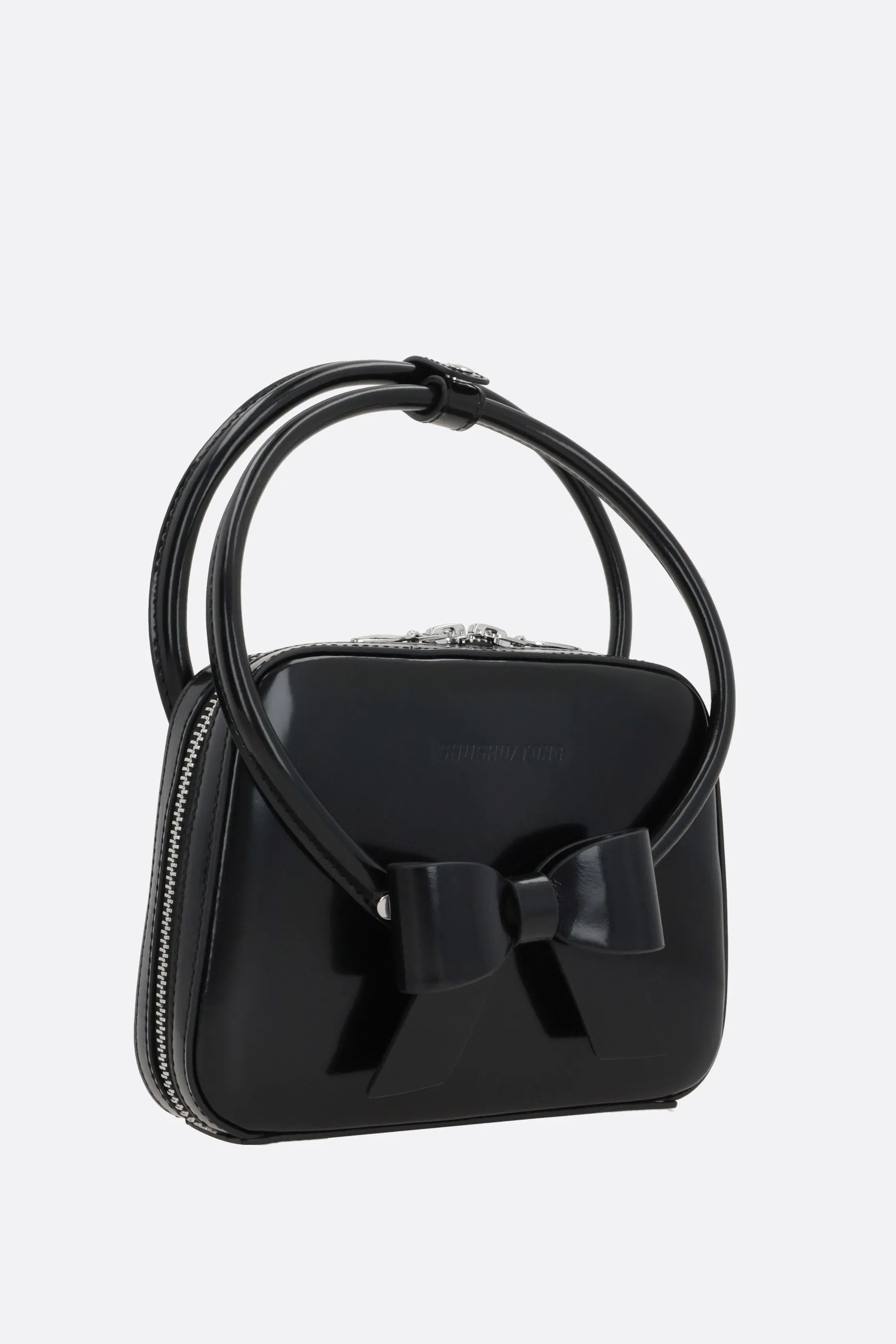 Stereo Bow brushed leather handbag