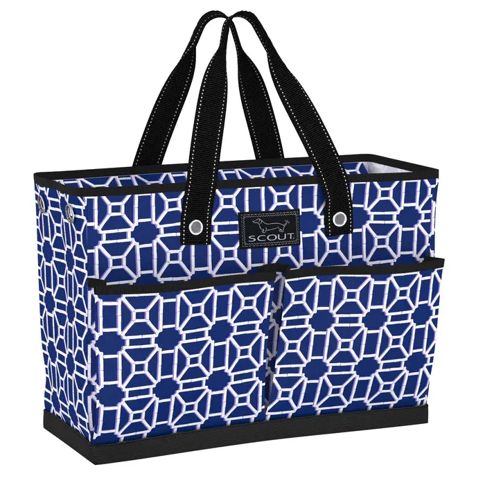 The BJ Bag Pocket Tote - Pattern: Lattice Knight