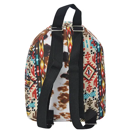 Tribal Cow Print NGIL Canvas Mini Backpack