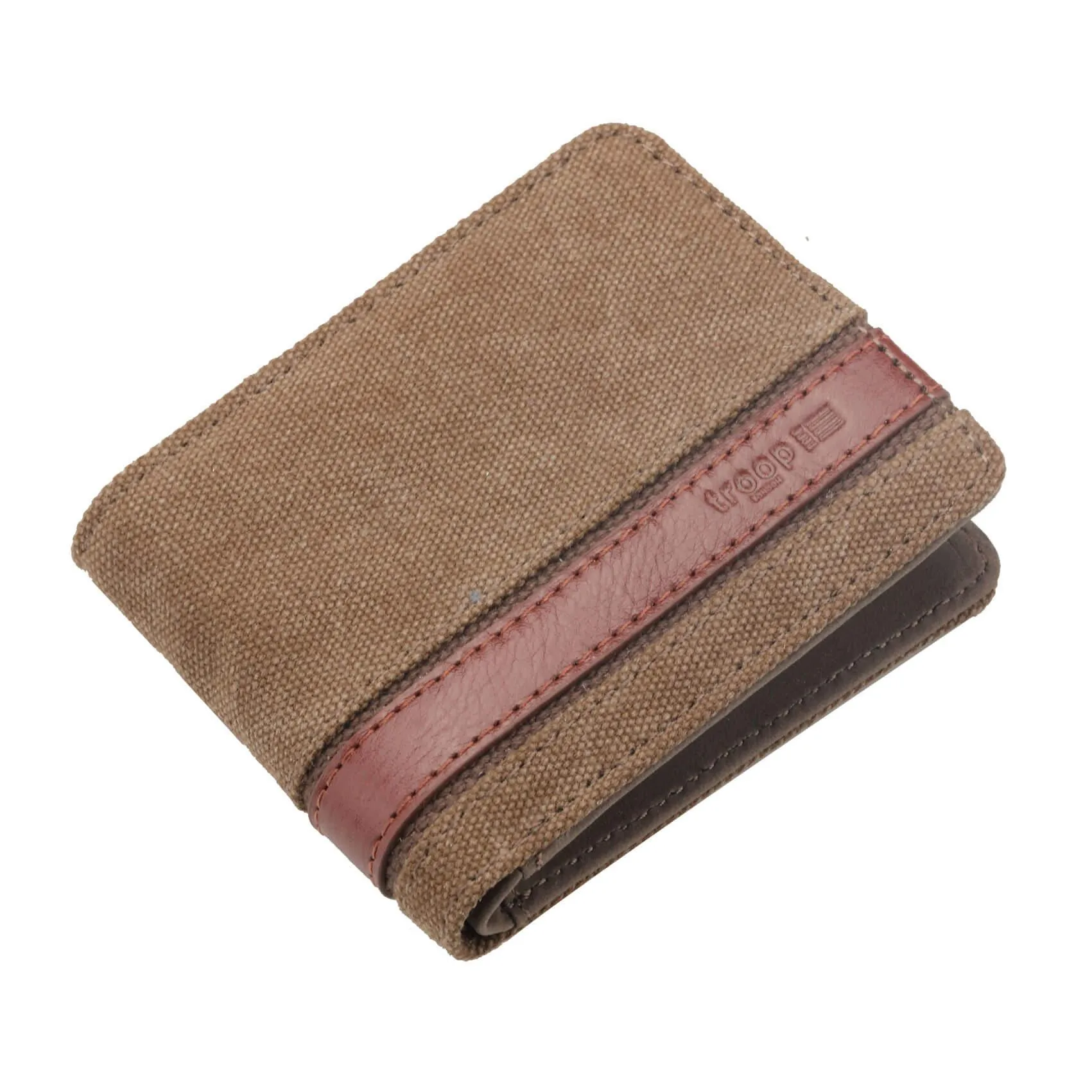 TRP0452 Troop London Accessories Canvas Bi-fold Wallet