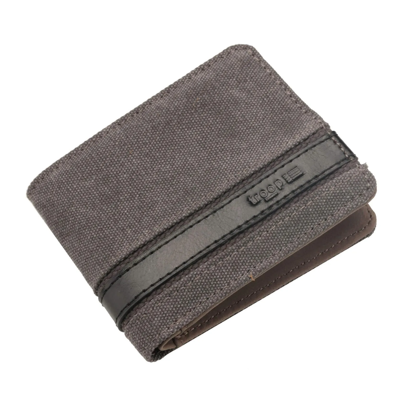 TRP0452 Troop London Accessories Canvas Bi-fold Wallet