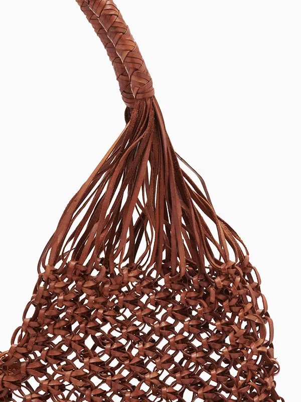 Tulia Large Knotted Hobo in Pecan Brown