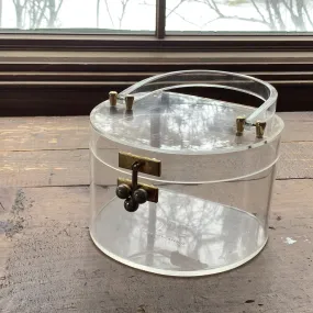 Vintage Lucite Box Purse by Myles Originals for Saks Fifth Avenue. Sustainable Accessory Circa 1950s.