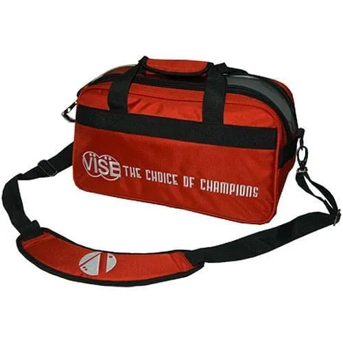 Vise 2 Ball Tote Bowling Bag Clear Top Red