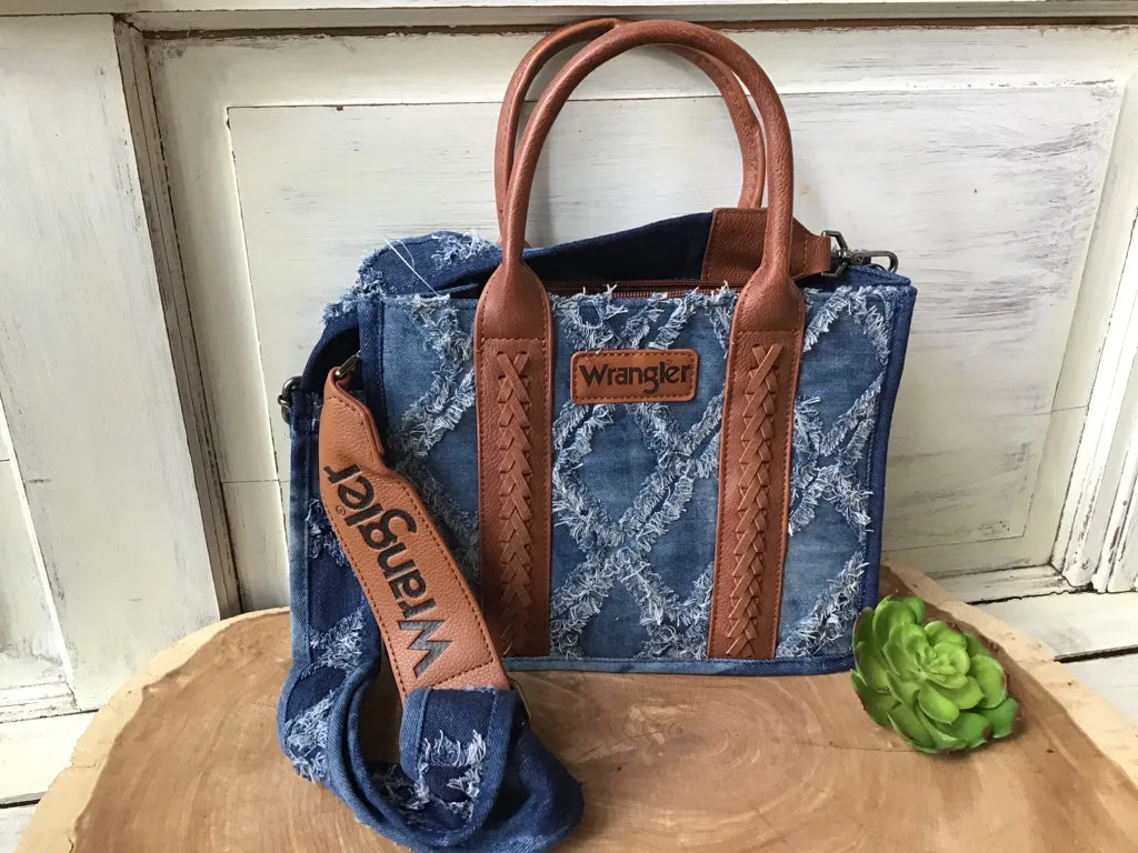 Wrangler Denim Tote Crossbody Purse